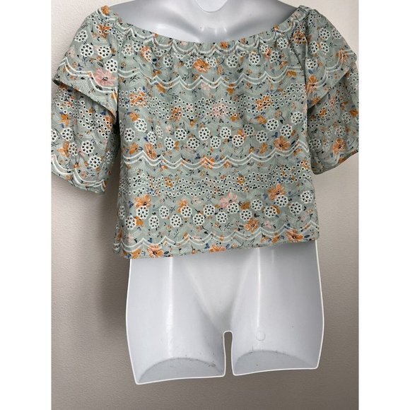 Anthropologie LAIA Floral Off-Shoulder Blouse - Picture 3 of 7